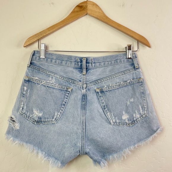 Agolde Parker Vintage Cut Off Rigid Cotton Denim Shorts Style A026-811, Size 26 - Picture 4 of 16